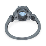Oval Halo Split Shank Twisted Ring