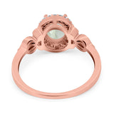Oval Halo Split Shank Twisted Ring