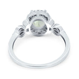Oval Halo Split Shank Twisted Ring