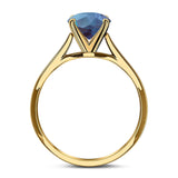 Oval Natural Stone Cathedral Ring
