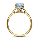 Oval Natural Stone Cathedral Ring