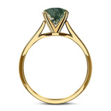 Oval Natural Stone Cathedral Ring