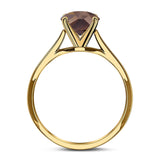 Oval Natural Stone Cathedral Ring