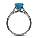 Oval Natural Stone Cathedral Ring