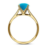Oval Natural Stone Cathedral Ring