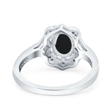 Halo Ballerina Style Oval Natural Stone