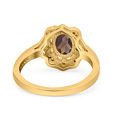 Halo Ballerina Style Oval Natural Stone