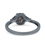 Three Stone Oval Natural Stone Trio Ring