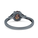 Three Stone Oval Natural Stone Trio Ring