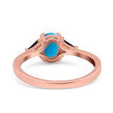Three Stone Oval Natural Stone Trio Ring