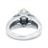 Two Tone Oval Natural Stone Ring