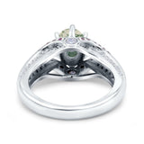 Two Tone Oval Natural Stone Ring