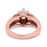 Two Tone Oval Natural Stone Ring