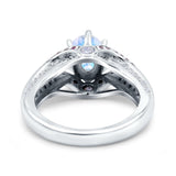 Two Tone Oval Natural Stone Ring