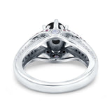 Two Tone Oval Natural Stone Ring