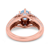 Two Tone Oval Natural Stone Ring