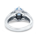 Two Tone Oval Natural Stone Ring