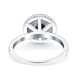 Art Deco Round Natural Stone Ring