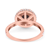 Art Deco Round Natural Stone Ring