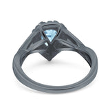 Pear Teardrop Natural Stone Twisted Ring