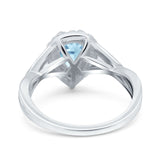 Pear Teardrop Natural Stone Twisted Ring