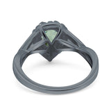 Pear Teardrop Natural Stone Twisted Ring