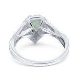 Pear Teardrop Natural Stone Twisted Ring