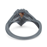 Pear Teardrop Natural Stone Twisted Ring