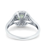 Art Deco Round Natural Stone Floral Ring