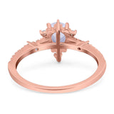 Pear Teardrop Natural Stone Cluster Ring