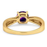 Vintage Style Round Natural Stone Twisted Ring