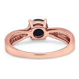 Vintage Style Round Natural Stone Twisted Ring