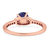 Art Deco Round Natural Stone Ring