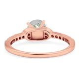 Art Deco Round Natural Stone Ring