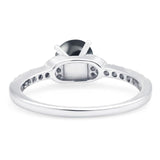 Art Deco Round Natural Stone Ring