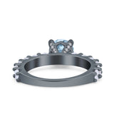 Round Natural Stone Cathedral Ring