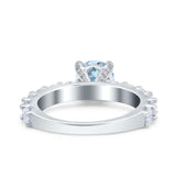 Round Natural Stone Cathedral Ring