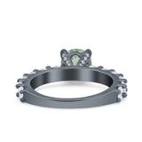 Round Natural Stone Cathedral Ring
