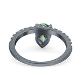 Pear Teardrop Natural Stone Wedding Ring