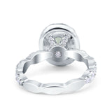 Oval Natural Stone Art Deco Ring