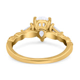 Art Deco Teardrop Pear Ring