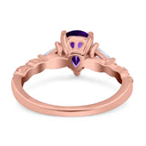Art Deco Teardrop Pear Ring
