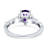 Art Deco Teardrop Pear Ring
