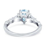 Art Deco Teardrop Pear Ring