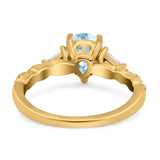 Art Deco Teardrop Pear Ring
