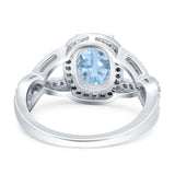 Oval Natural Stone Infinity Twisted Ring