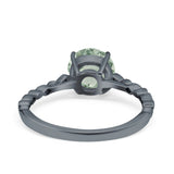 Round Natural Stone Wedding Ring