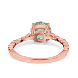 Round Natural Stone Wedding Ring