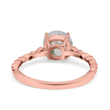 Round Natural Stone Wedding Ring