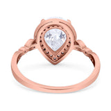 Pear Teardrop Natural Stone Wedding Ring